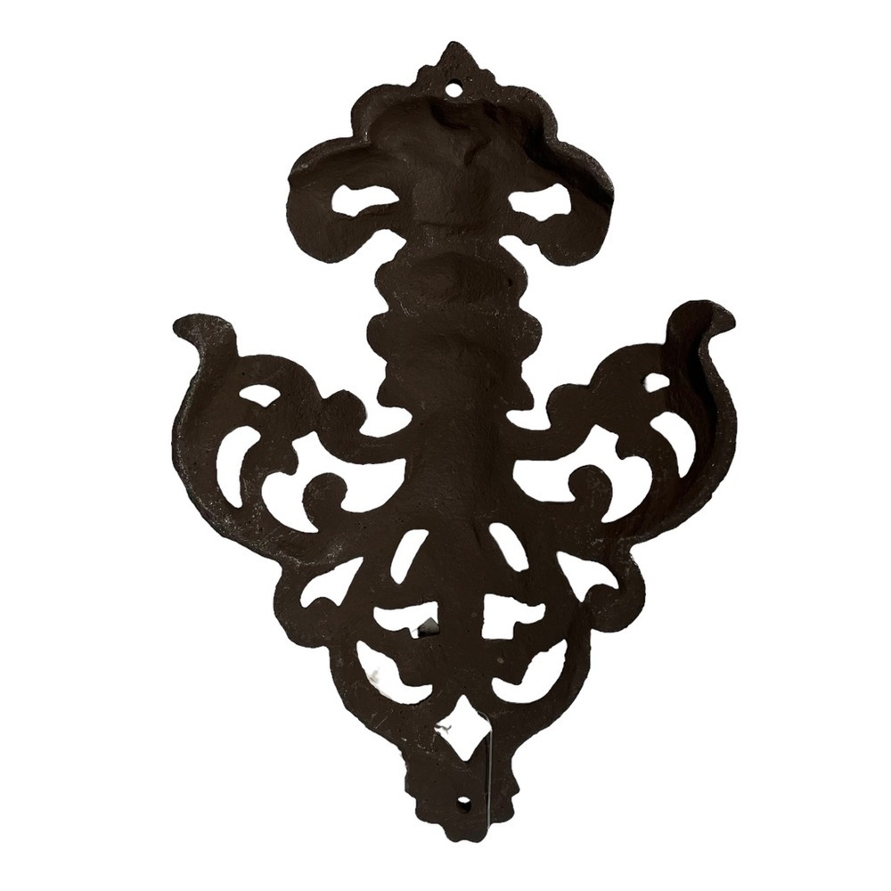 Dark Brown Fleur-De-Lis Metal Wall Decor‎ 10” H Lot of 2 - Picture 7 of 8